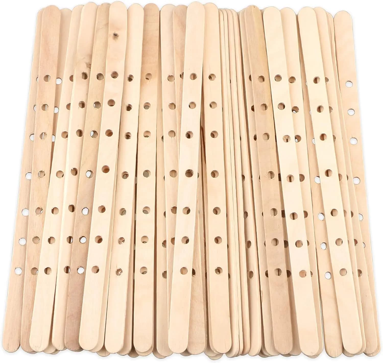 100 Supporti in Legno per Stoppini di Candele Grandi e Multi-stoppino - 18 cm di Lunghezza, Strumento Facile per Centrare le Candele