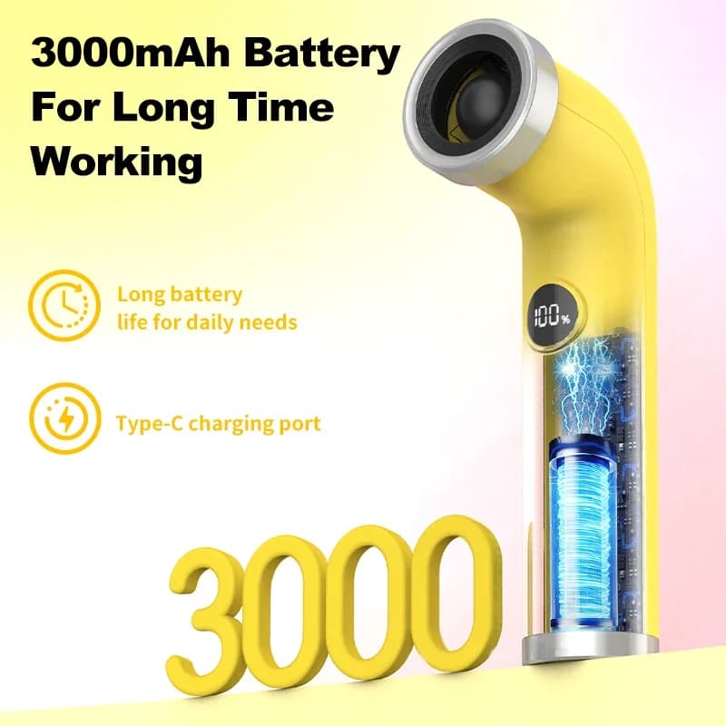 2026 Upgrade Bladeless Handheld Hair Dryer Turbo High Speed Curved Design Digital Screen Fashionable Compact