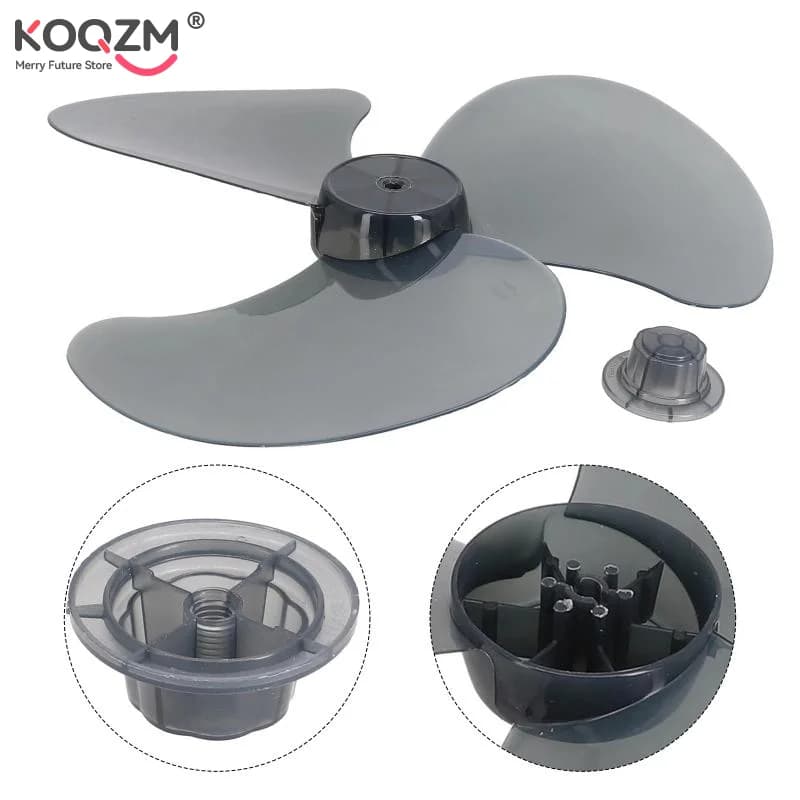 Accessori per ventilatori elettrici con pala di plastica da 16 pollici a 3 foglie Ventilatore da tavolo con pala del ventilatore a piedistallo per uso domestico con coperchio dado