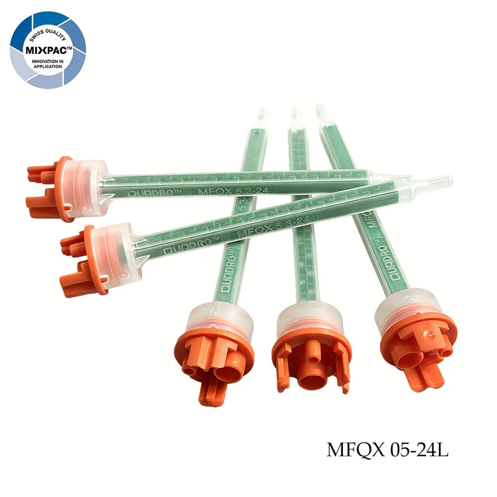 MFQX 05-24L Sulzer Mixpac Statomix Static Mixer Nozzle Mixing Tips Disposable Epoxy Resin Nozzles Disposable Quadro Mixer Type