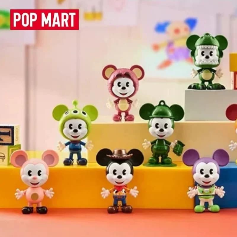 POP MART Disney Mickey REMIXED Mickey Meets PIXAR Series Genuine Blind Box Mystery Box Guess Bag Toys Doll Anime Figure Desktop