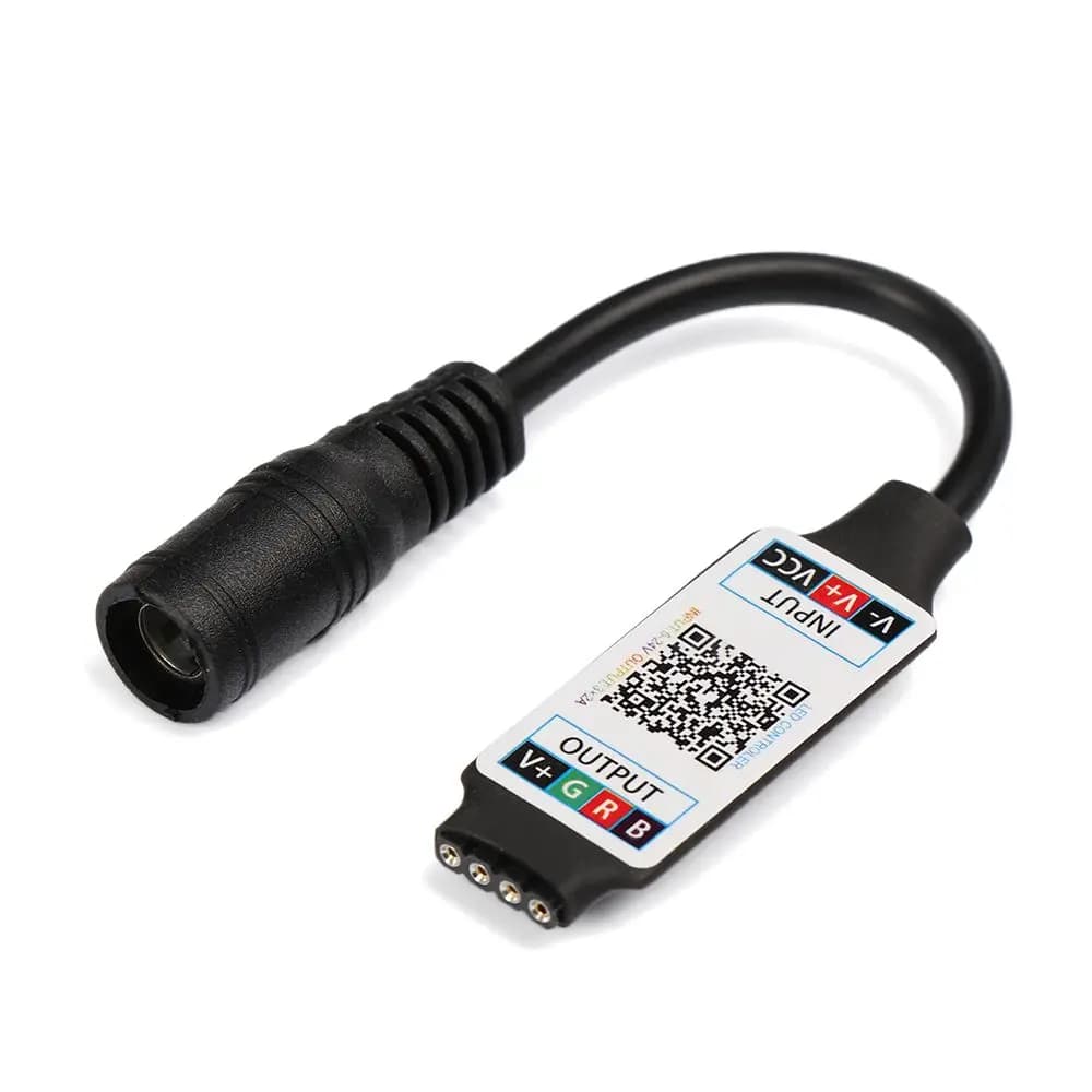 For 5050 3528 Useful Female Plug to 4Pin Connector DC 5-24V Smart RGB Controller Adapter Bluetooth LED Light Strip