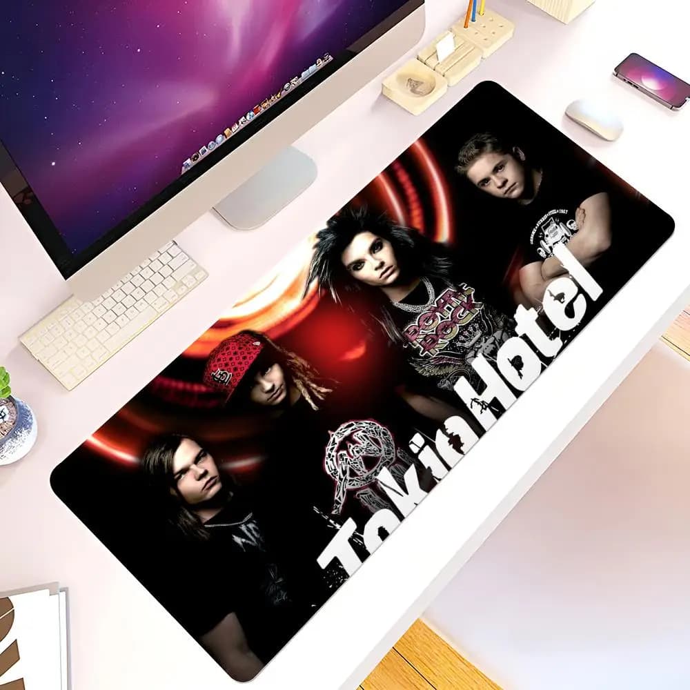 Tokio Hotel Mouse Pad Tappetino per mouse da gioco viso gamer tappetino da scrivania tappetino per mouse tappeto accessori tappetino da tavolo