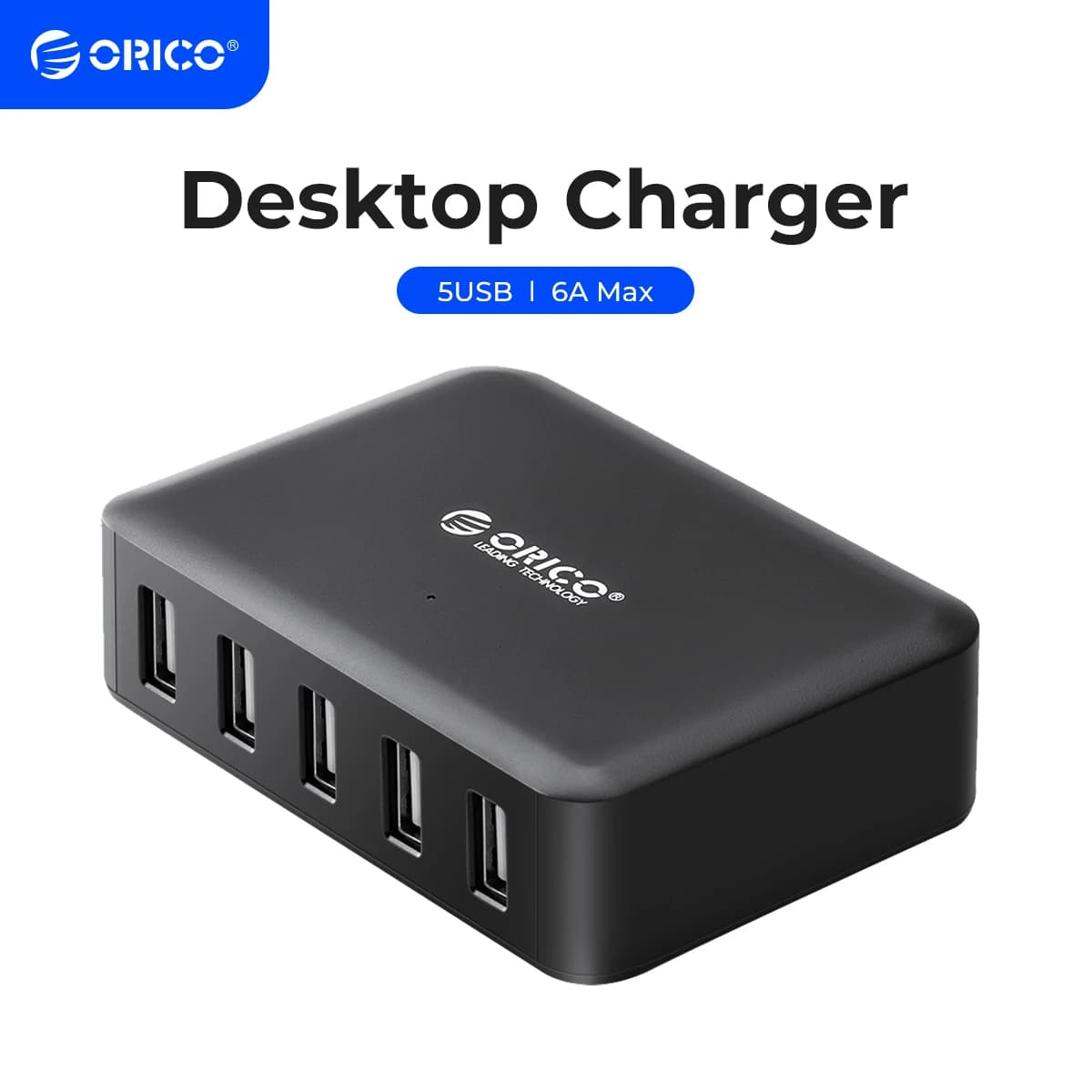 Caricabatterie USB Desktop ORICO serie Dock di ricarica USB multiporta per iPhone Samsung Xiaomi Huawei Home Office Desk Charger Station