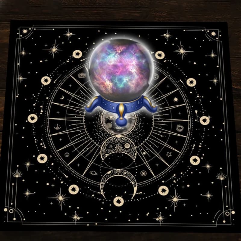 50x50/60x60/75x75cm Tarocchi Tovaglia Tappetino Divinazioni Gioco da tavolo Oracoli Tappetino per carte