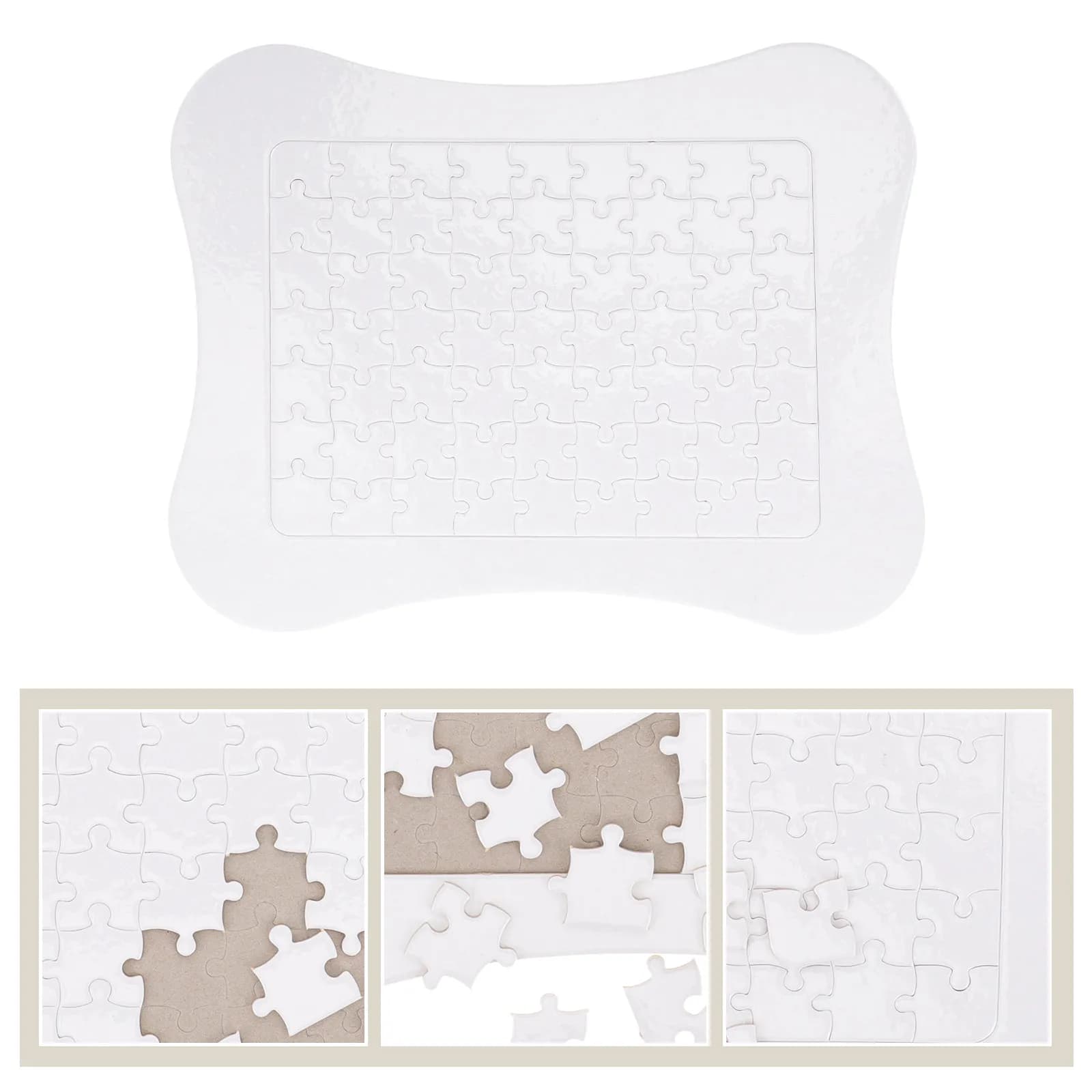 Set di Puzzle Vuoti per Sublimazione, Pezzi di Puzzle Fai-da-Te per Giochi in Classe, Feste, Riunioni Familiari e Attività Creative