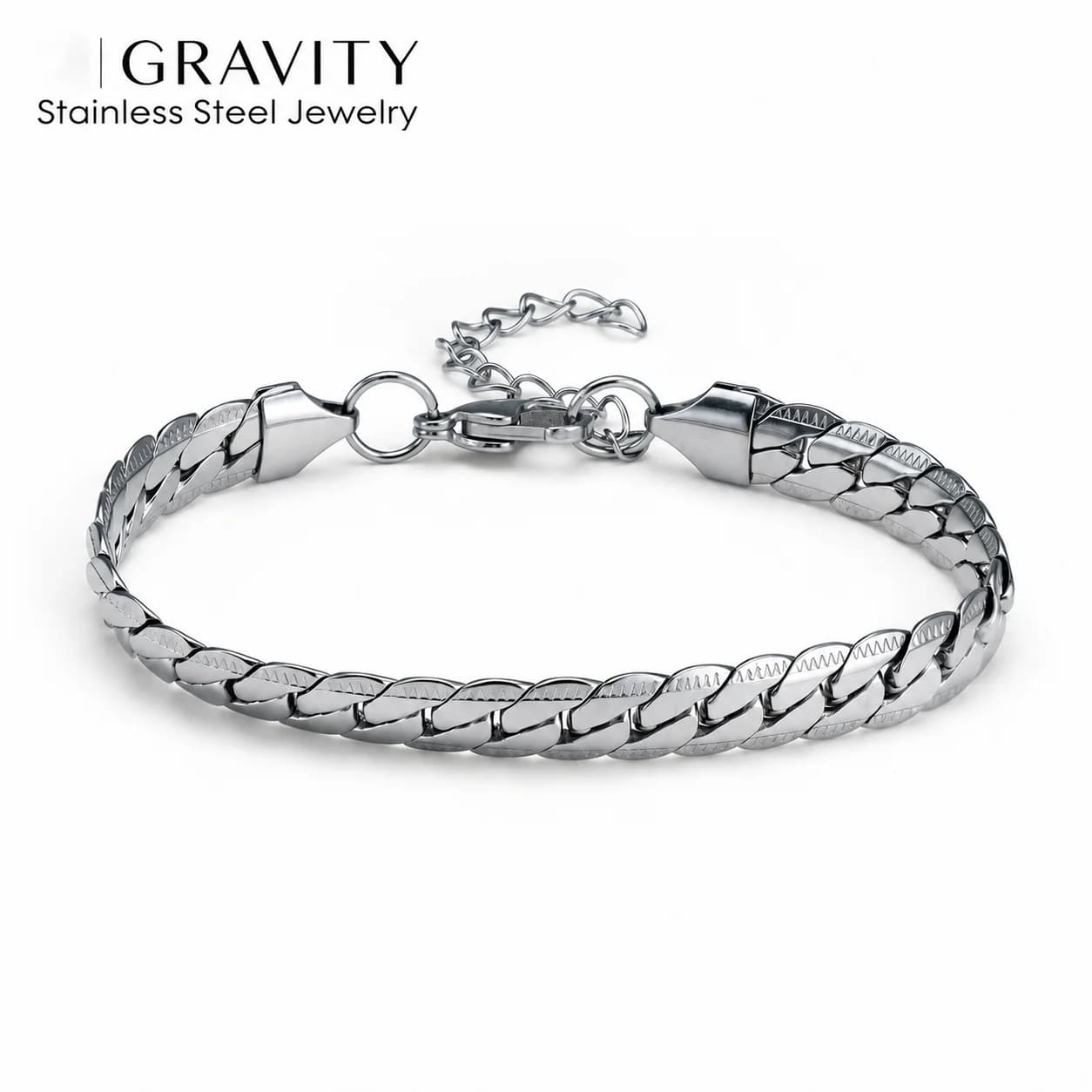 Stainless Steel Chain Bracelet for Men and Women Steel Gold Color Light Luxury Bracelet Anklet Jewelry Accessories