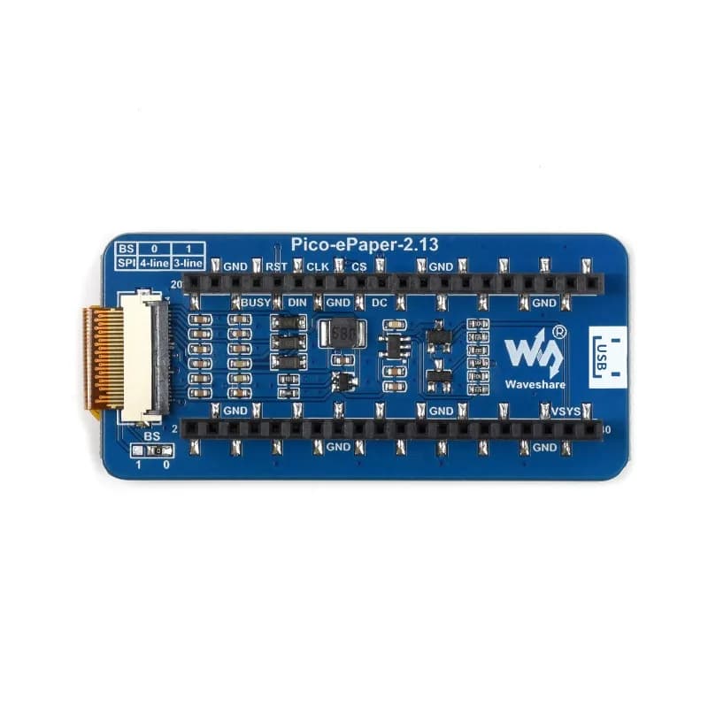 Waveshare Pico-ePaper-2.13-B, modulo display E-Paper E-Ink da 2,13 pollici (B) per Raspberry Pi Pico, 250x122, rosso/nero/bianco, SPI