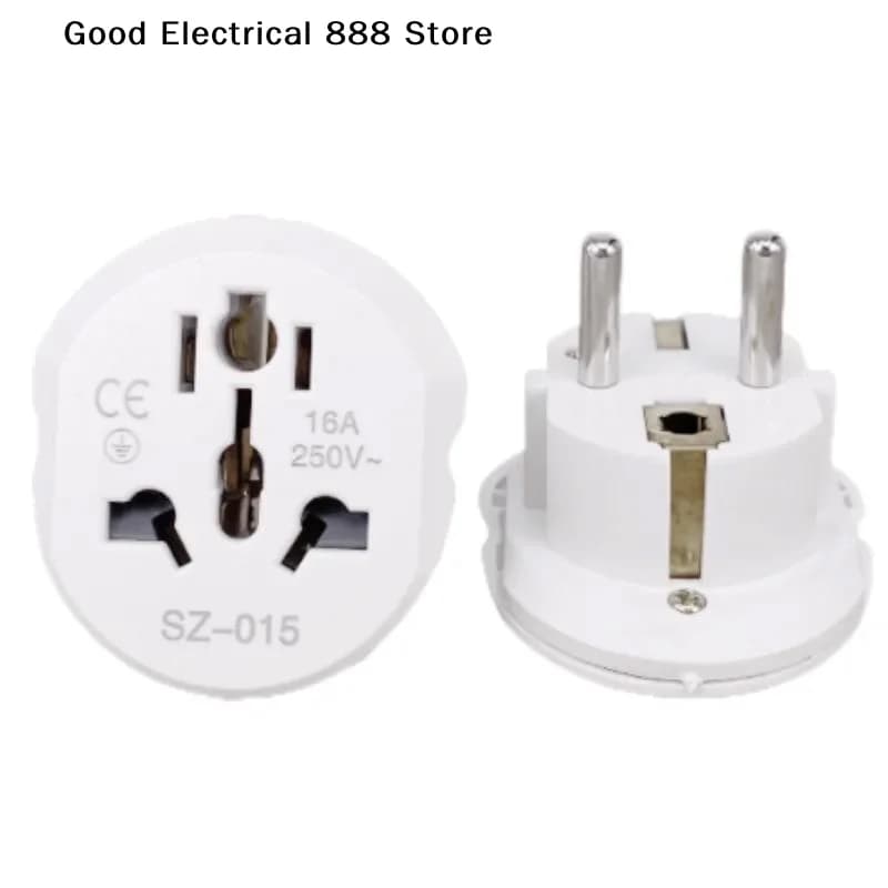 【G】Universal Travel Adapter Converter 16A 250V Korea EU Plug Round Socket High Quality Wall Socket For AU US UK CN To EU KR