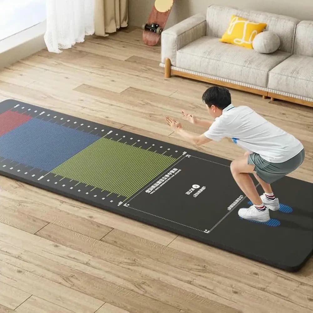 Indoor Long Jump Mat for Kids and Adults: Non-Slip Jump Rope Training Pad with Measuring, Gym Exercise, and Practice Test Board