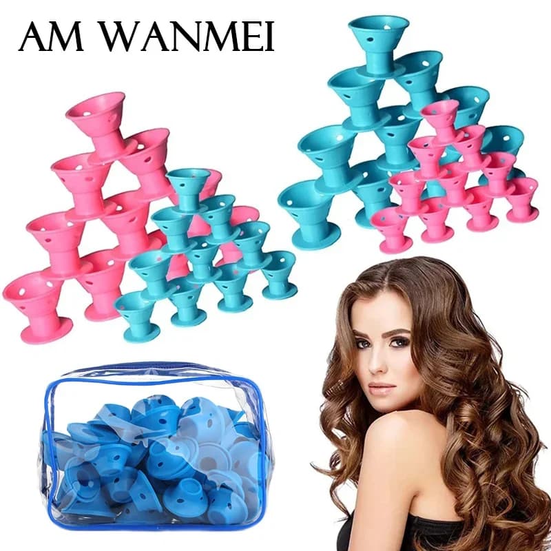 10/20pcs Rubber Soft Silicone Heatless Bigodino of Magic Hair Bigodini Pinze Portable Without Warms Tools For Hair Styling