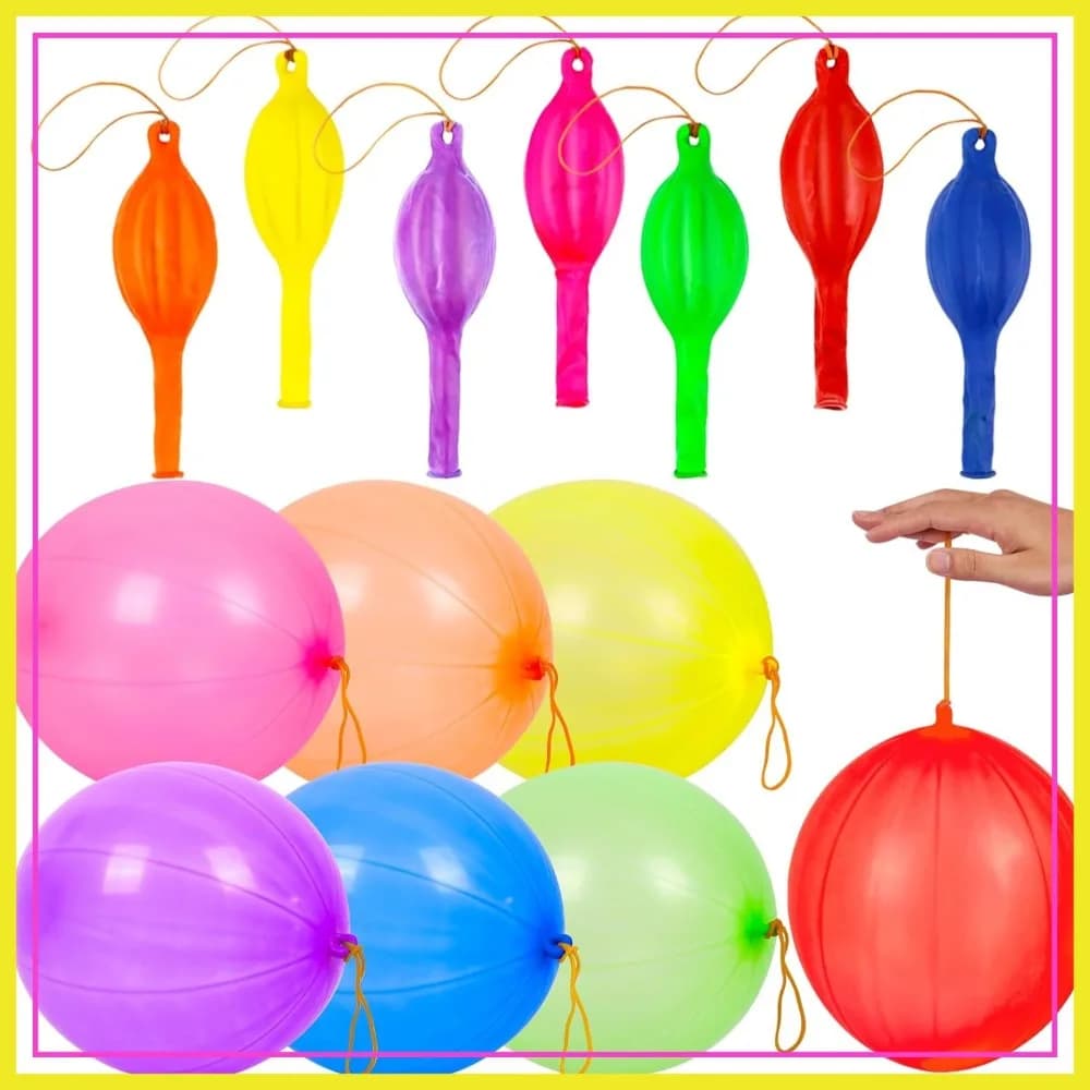 36Pcs Thickened Neon Punching Bouncy Balloons for Party Favor Bags Exciting Outdoor Play