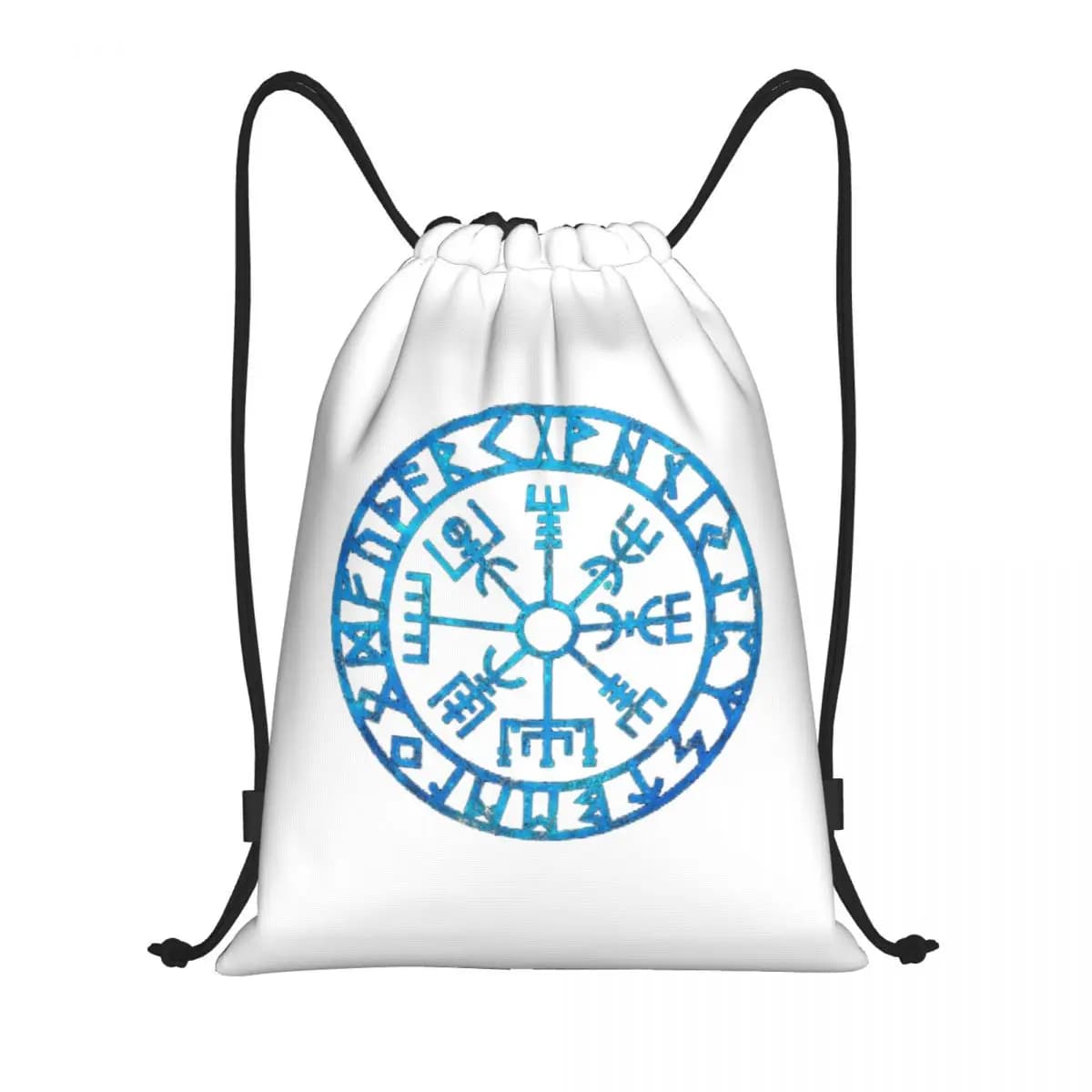 Zaini, Scarpe, Borse e Porta Libri con Simbolo di Protezione Vichingo Vegvisir, Runa Futhark Islandese, Bussola della Mitologia Norrena per Viaggi