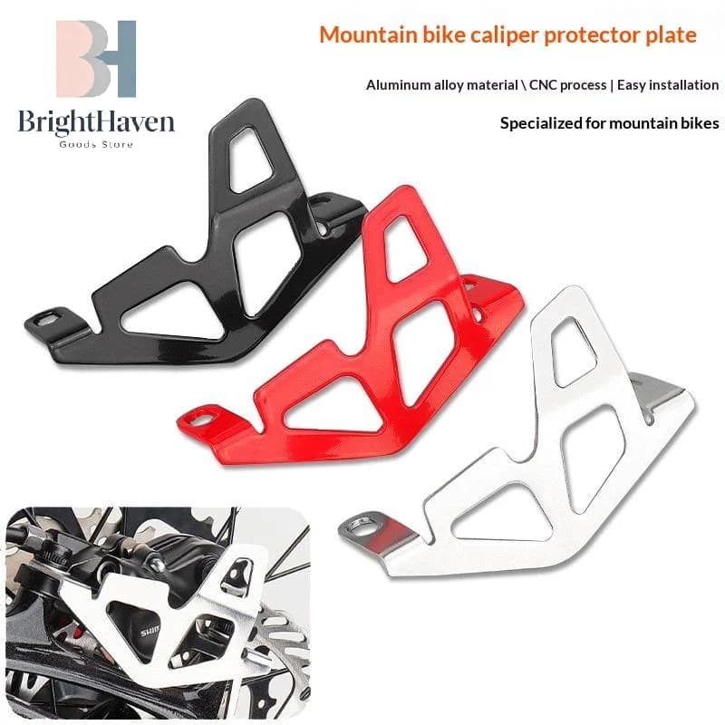 CNC Aluminum Alloy Mountain Bike Rear Caliper Guard Plate Rear Brake Pump Protector Pump Protective Cover Easy Install B.H