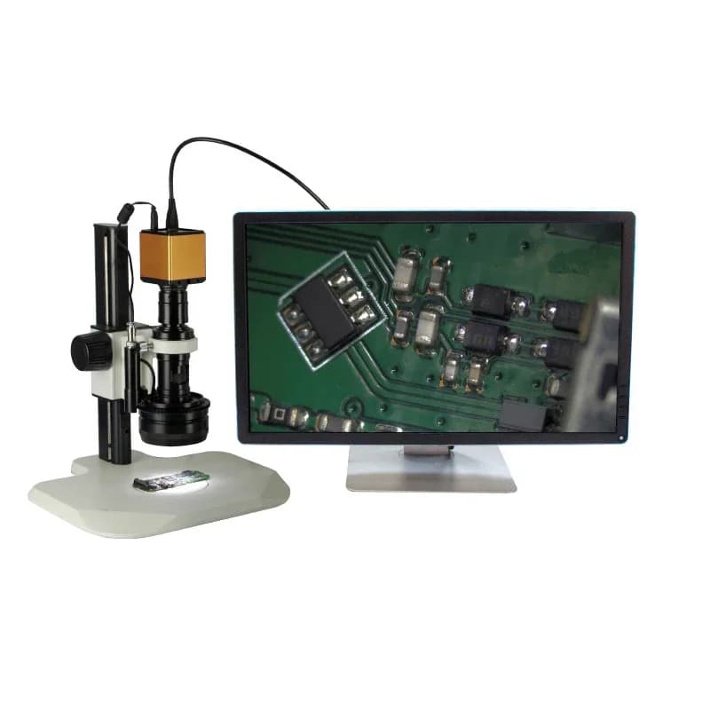 Microscopio digitale stereo per saldatura e riparazione di dispositivi mobili con schermo LCD, microscopio elettronico 3D per cellulari con fotocamera