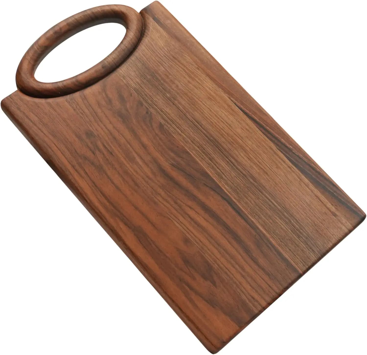 Tagliere Oval in Walnut with Handle – Premium Wood Cutting Block for Kitchen and Service – Durable, Respect for Knives and