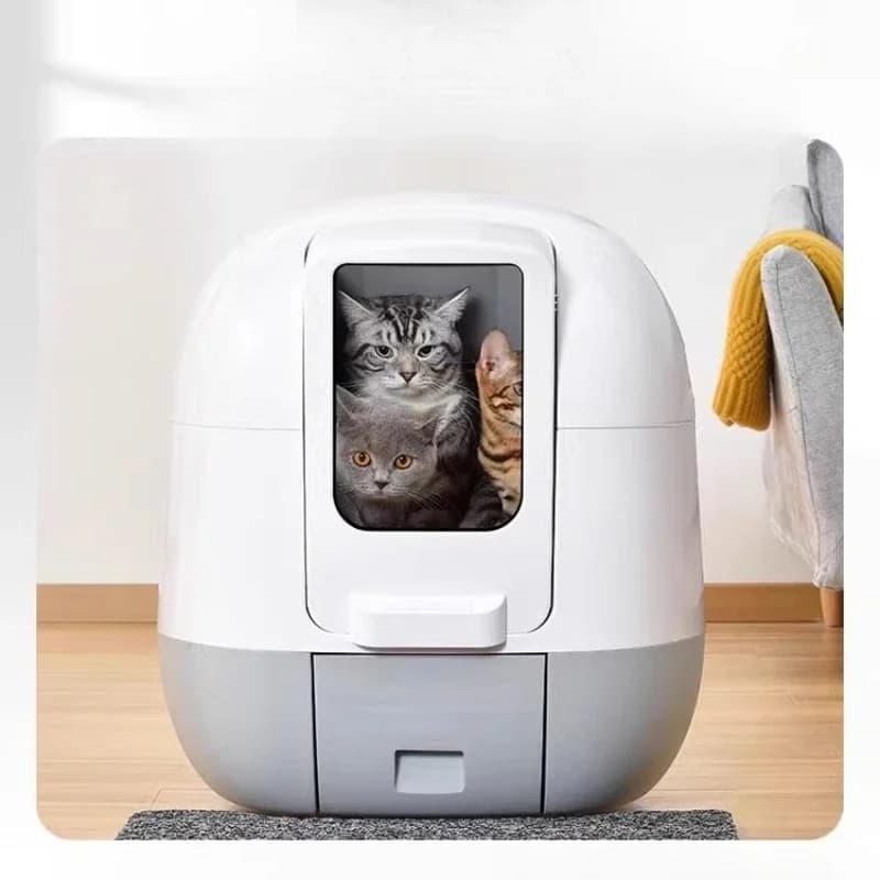 Lettiera automatica per gatti con pulizia intelligente, macchina per la pulizia della lettiera completamente chiusa, toilette per gatti deodorante, macchina per la rimozione delle feci.