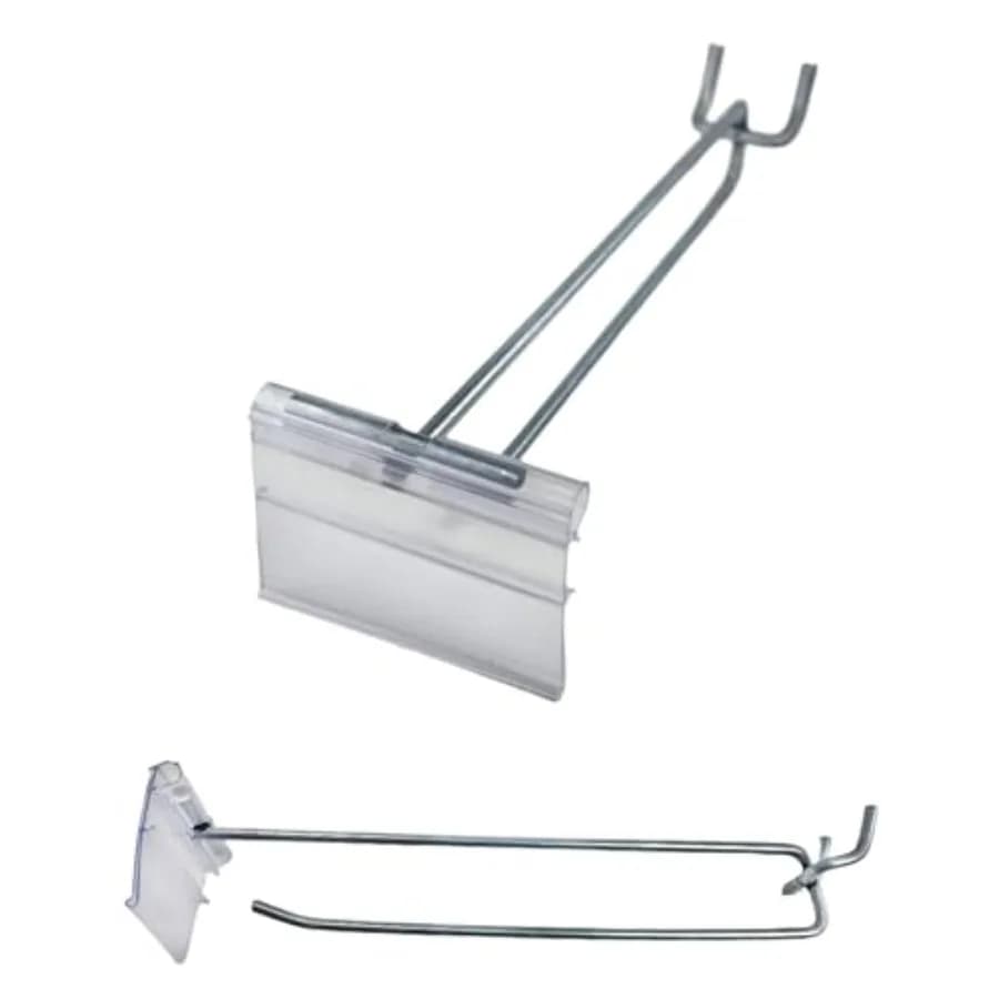 Confezione da 100 Pezzi Flip Scan da 8 Pollici ™ Ganci per Espositori in Metallo con Portaetichette Prodotti negli USA FSAWL8