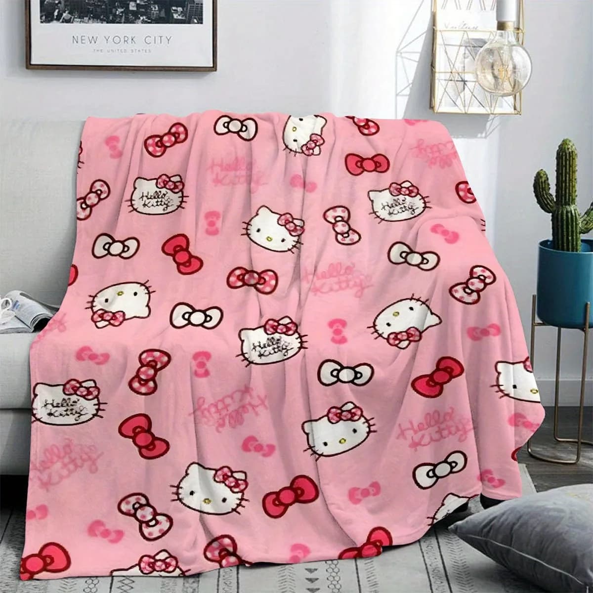 Coperta in Flanella con Stampa Sanrio, Morbida e Calda, per Bambini, Camera da Letto, Divano, Auto, Decorazione Casa, Varie Misure