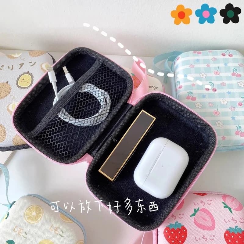 Scatola di immagazzinaggio multifunzionale per cavo di ricarica Organizzatore di cavi Cavo Power Bank Auricolare Scheda SD Custodia per gadget con disco flash USB