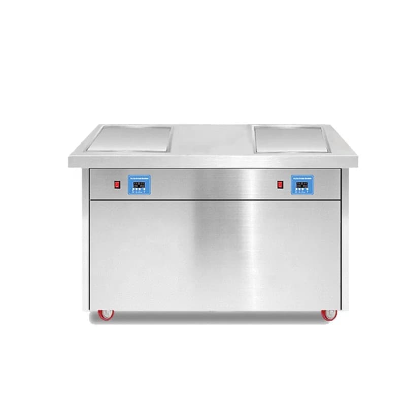 L #Commercial Roll Freeze Cold Plate Flat Pan Fry Ice Cream Machine Thailand Fried Ice Cream Roll Machine