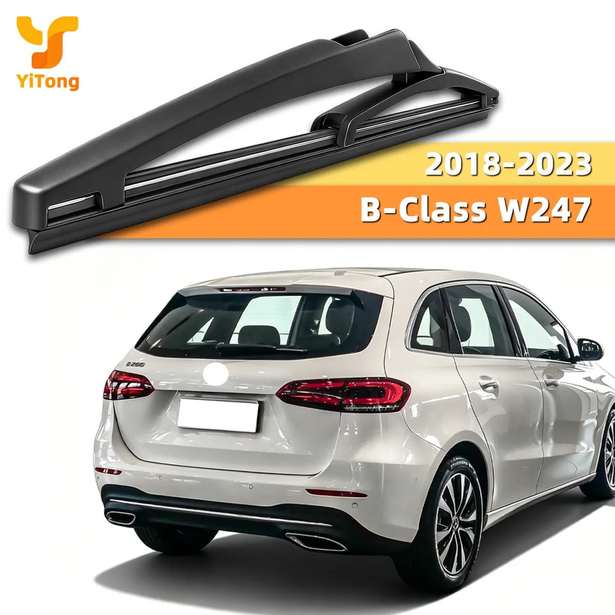 Suitable For Mercedes Benz B-Class W247 2018-2023 Rear Glass Wiper Blade Natural Rubber Strip Smooth Cleaning Weather Resistant