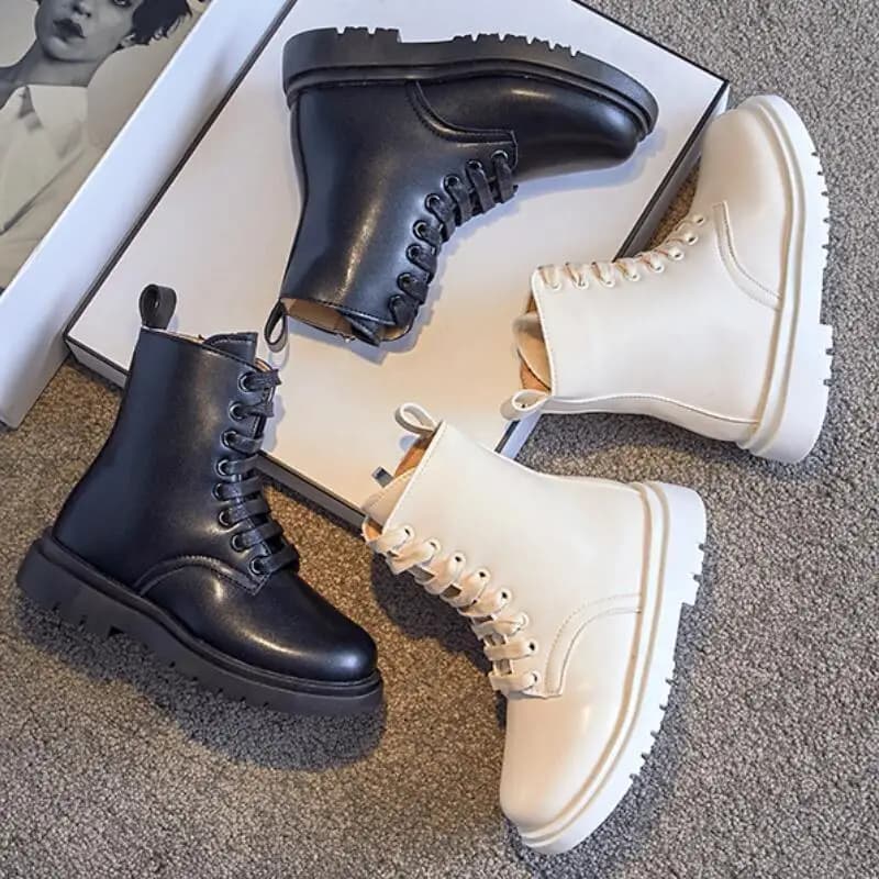 Kids Boots Style Y2K, Winter Shoes for Girls 2025, High Korean Princess Boots with Plush and Cotton Lining
