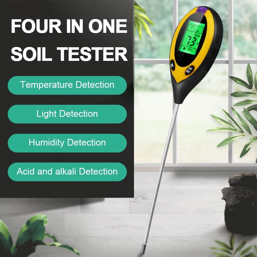 Wireless Smart Soil Tester Smart Temperature Humidity Monitor LCD Digital Display Soil Moisture Meter for Home Garden Lawn Farm