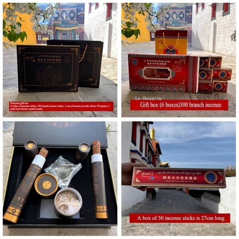 Bastoncini di incenso naturali fatti a mano/confezione regalo Culto del tempio e cerimonie sacrificali Yoga e meditazione Joss Stick tibetano