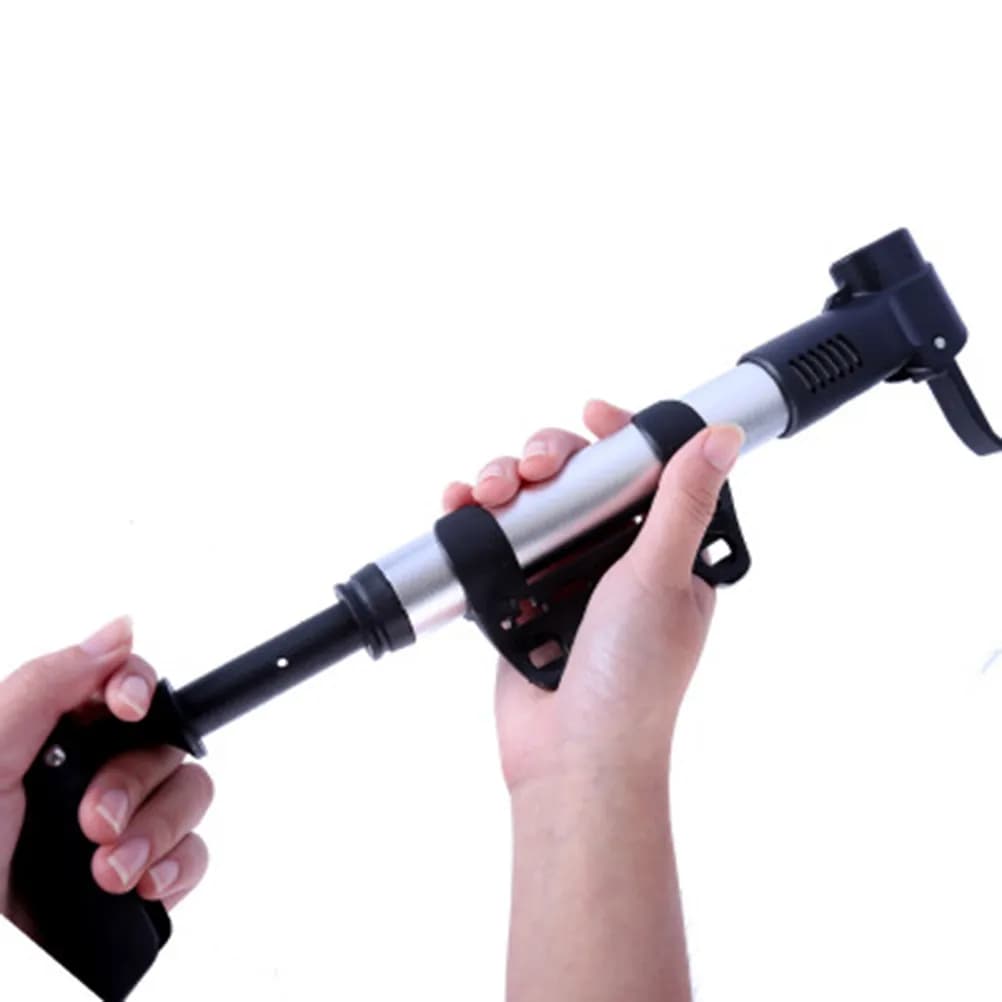 Mini Pompa d'Aria Portatile in Lega di Alluminio per Bicicletta, Leggera con Impugnatura Ergonomica, Design Antiscivolo, Supporto di Montaggio con Gancio e Cinghia