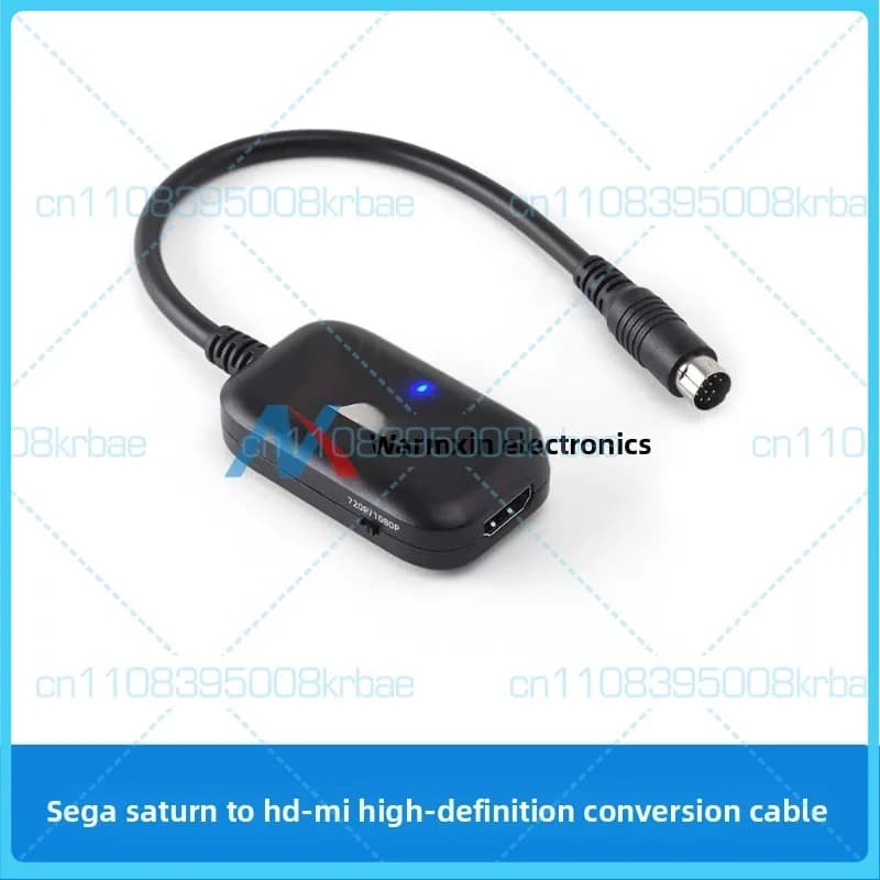 Cavo Convertitore HDMI HD per Sega Saturn, Adattatore di Ricambio per Console di Gioco Retro SV
