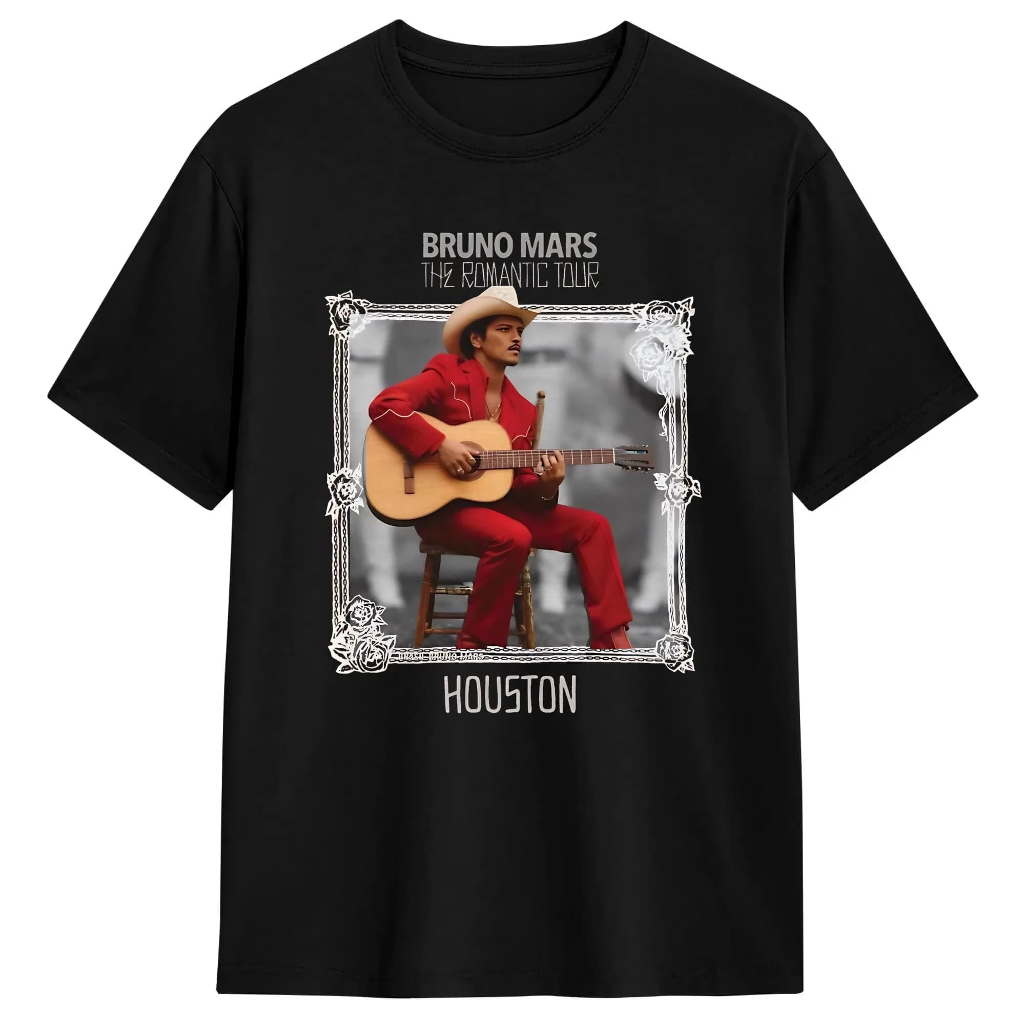 T-shirt da uomo The Romantic Tour 2026 in puro cotone, casual, a maniche corte, girocollo, con stampa grafica