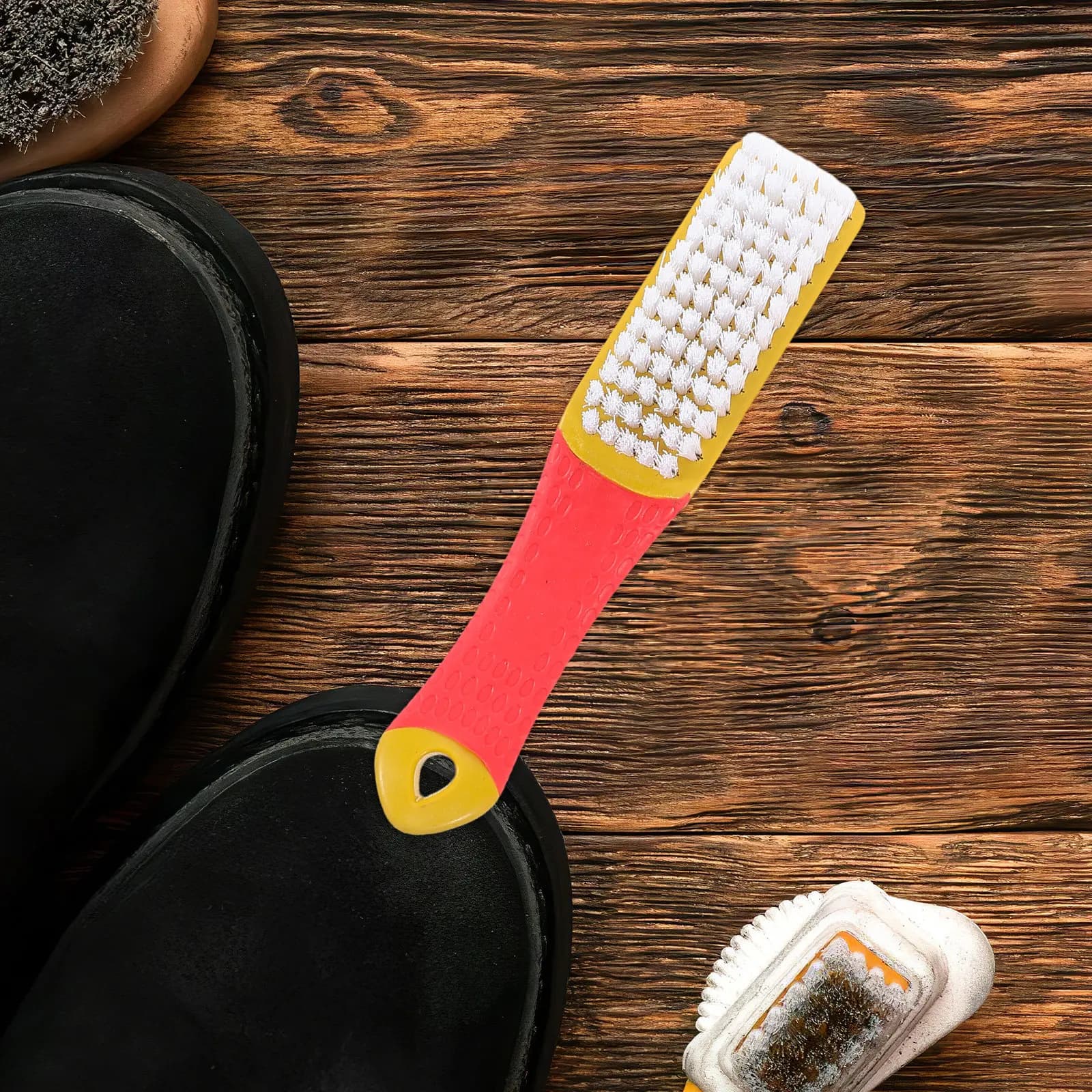 2 spazzole per scarpe con setole morbide, spazzola multifunzionale per la pulizia delle scarpe, spazzola per bucato, detergente per macchie sui tessuti domestici