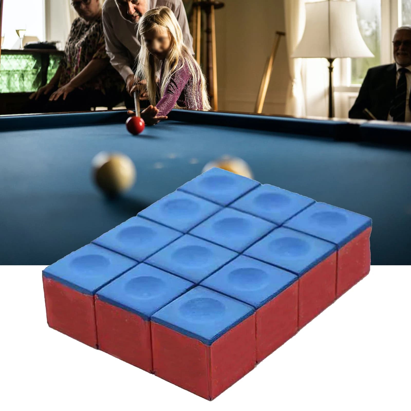 Confezione da 12 Gessetti per Stecca da Biliardo e Snooker, per una Copertura Costante della Punta della Stecca Durante la Gioco