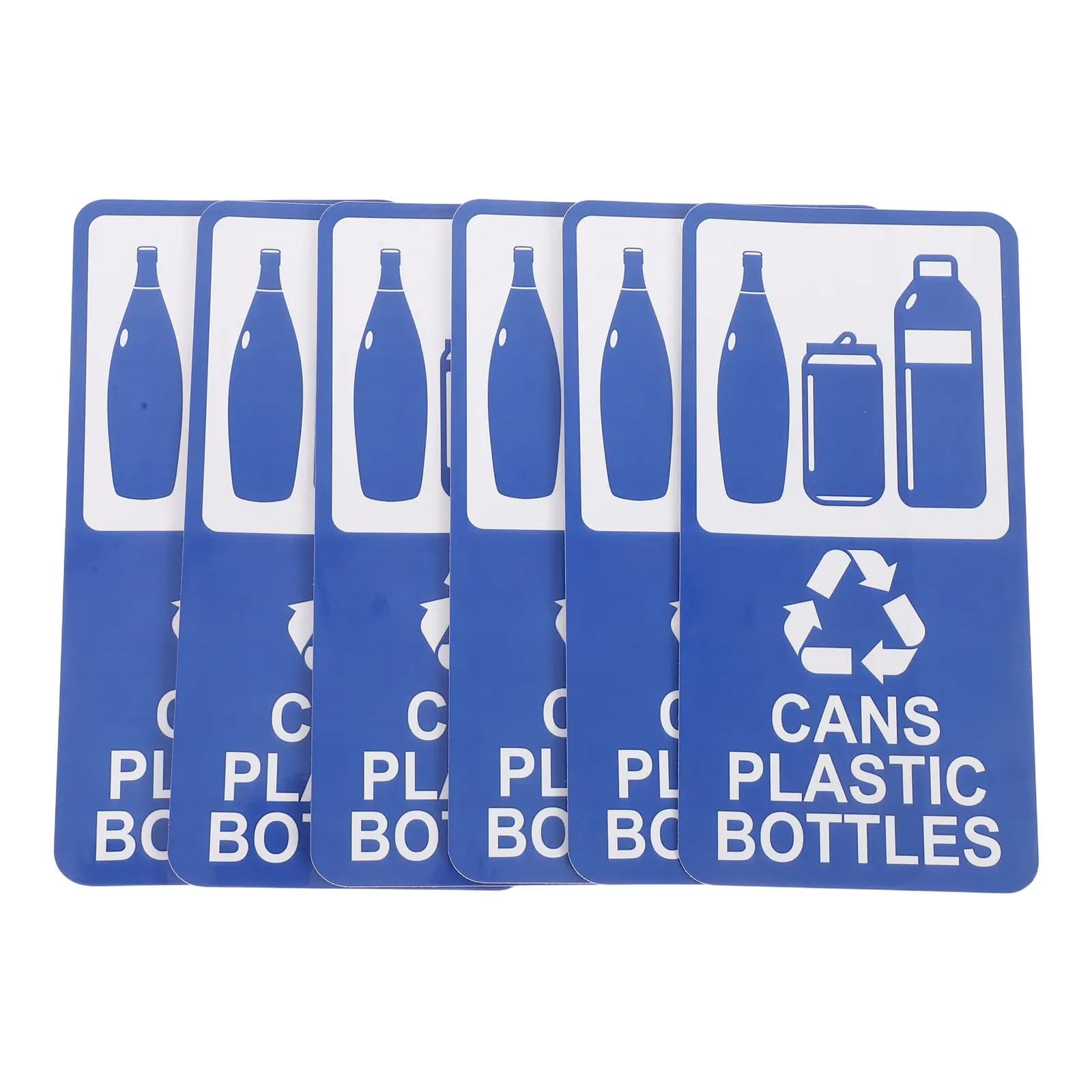 6Pcs Recycle Bin Stickers Waterproof Self Adhesive Labels for Trash Can Garbage Sorting Home Office School Garbage Stickers