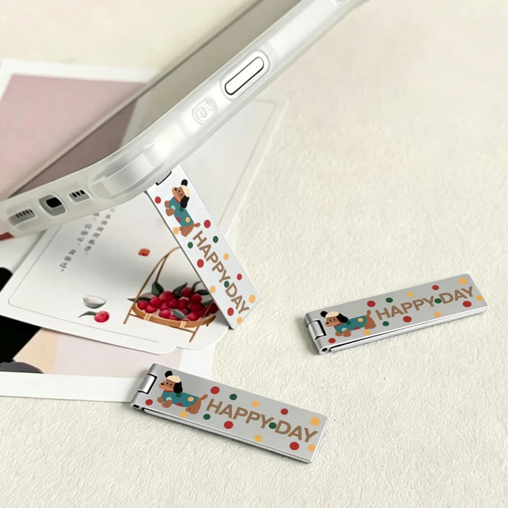 Ultra-thin Invisible Phone Kickstand Folding Back Sticker Cellphone Holder Adjustable Universal Desktop Support Stand For iPhone
