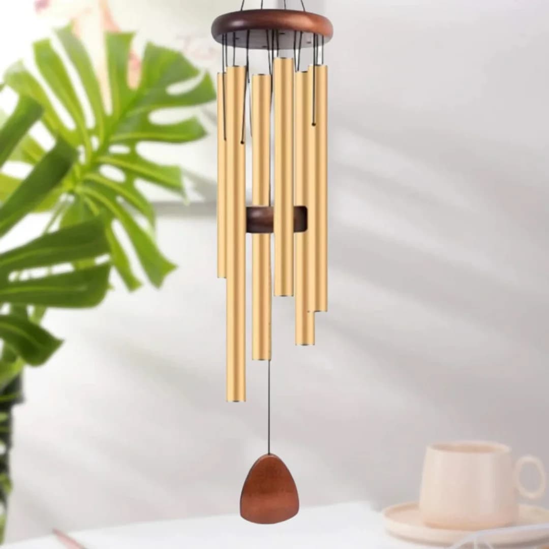 Hanging Wind Chimes Outdoor with 6 Aluminum Tubes-Memorial Sympathy Gift Wind Chime for Garden PatioYard Decoration Wind Chimes