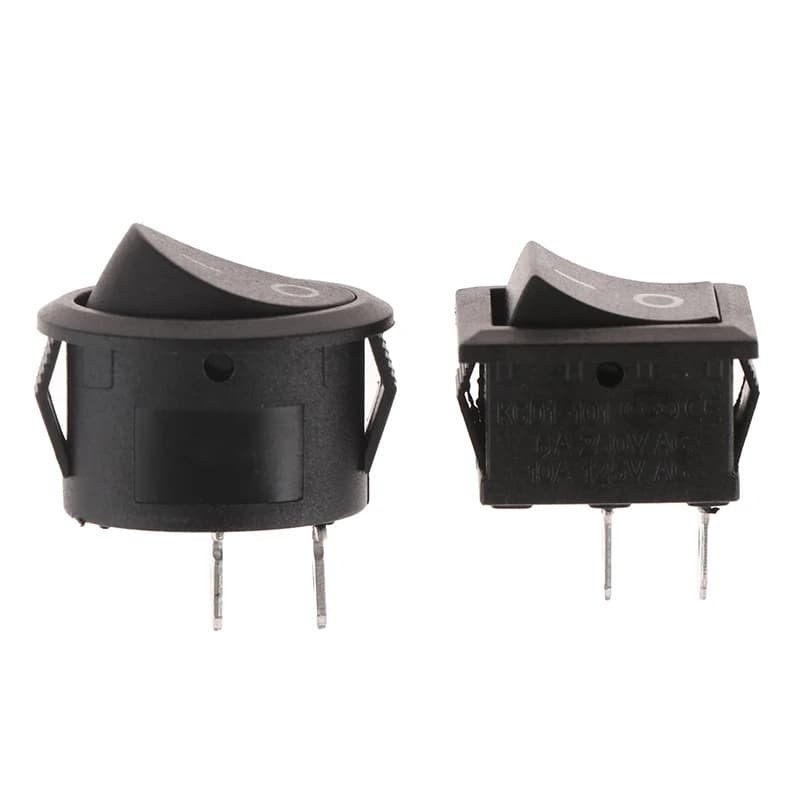 KCD1/KCD7 Oval balance switch 2 pins 2 marches Electric kettle ON-OFF power switch Boat-shaped switch