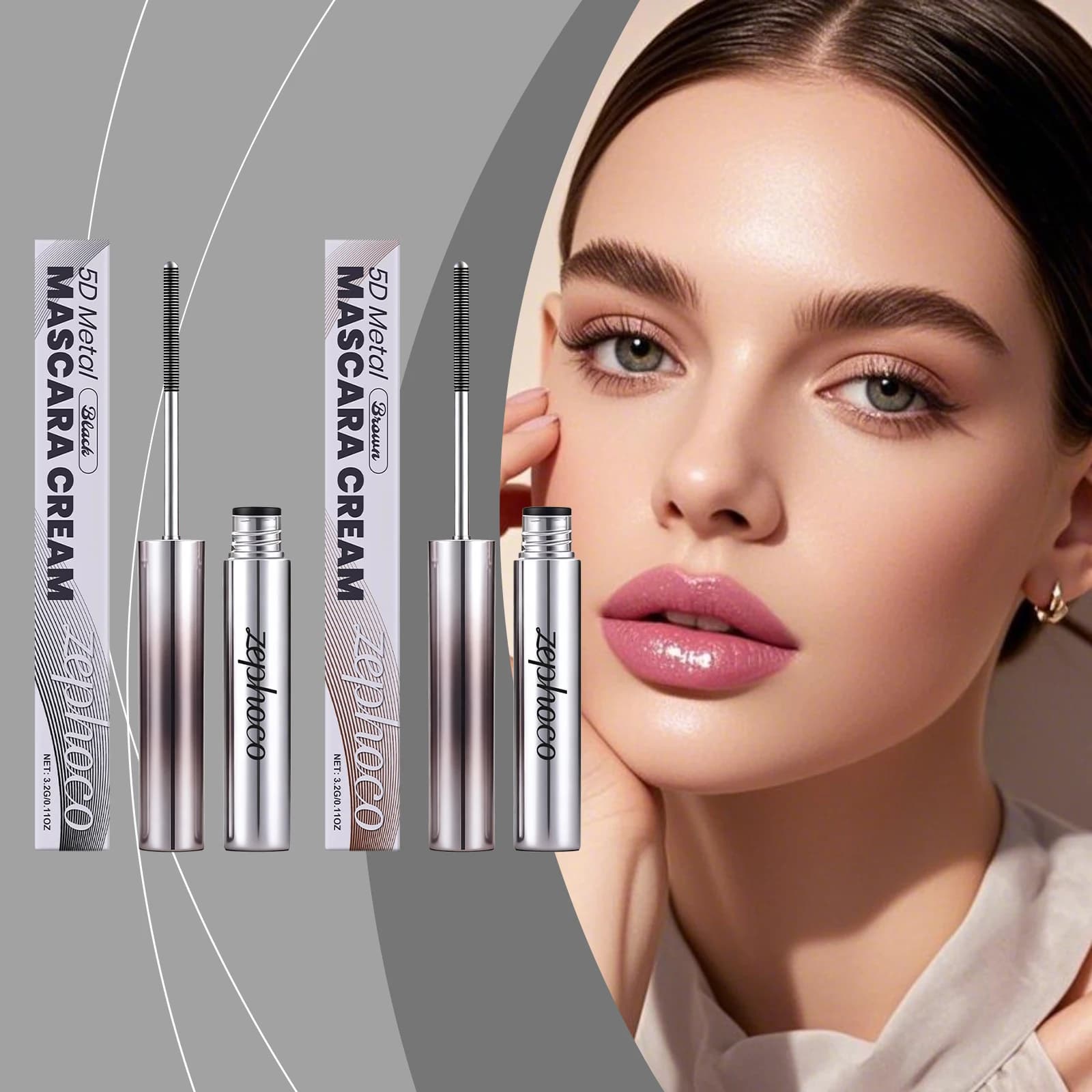 Zephoco Elongating Eyelash Mascara Vitamin E Extensions Eyelash Mascara volume makeup waterproof and sweat resistant 3,2 g
