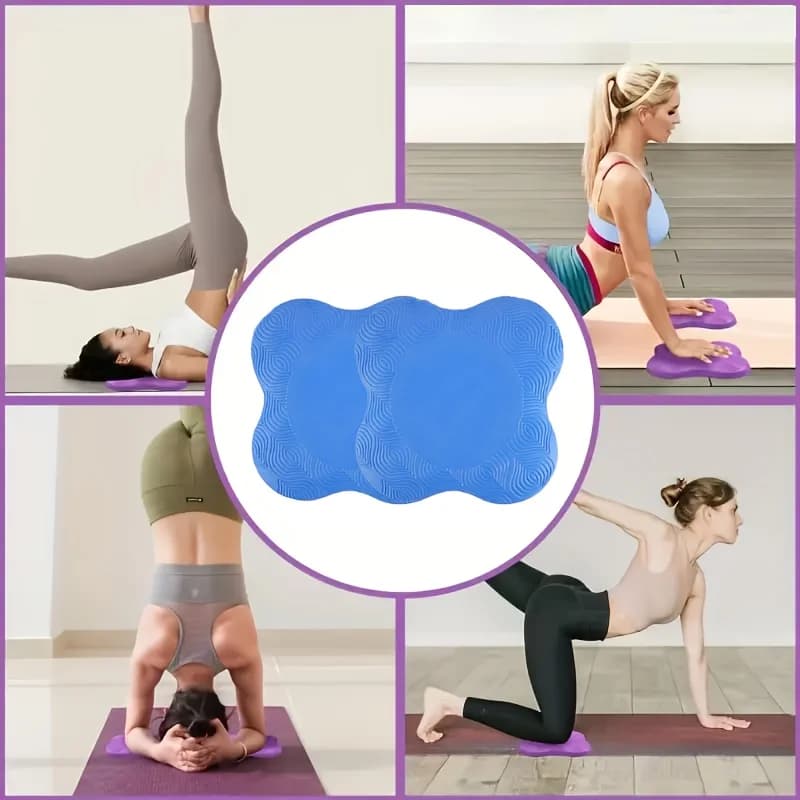 2 pieces thickened yoga kneeling mat antislip support mat knee support elbows wrists hands and head for foam yoga pilates practice