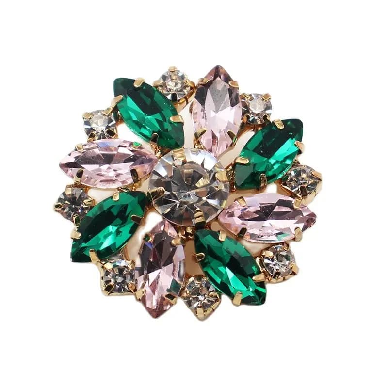 Nuovi bottoni squisiti 5 pezzi bottoni in metallo con strass belle gonne abbigliamento in cristallo accessori per il cucito 26MM
