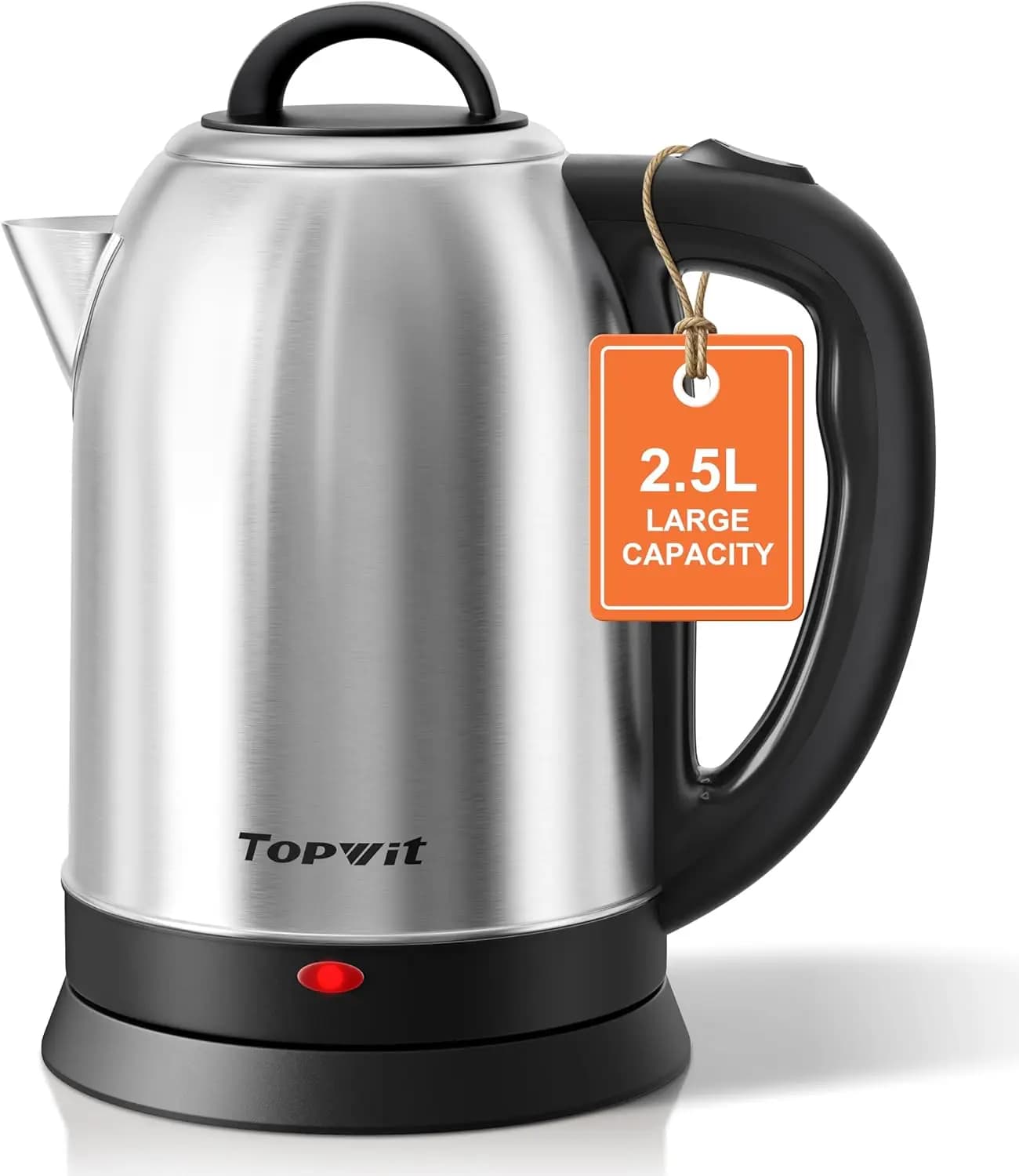 2.5L Large Electric Kettle, Stainless Steel, Quick boiling with Automatic Shutdown and Protection Against Family Drying