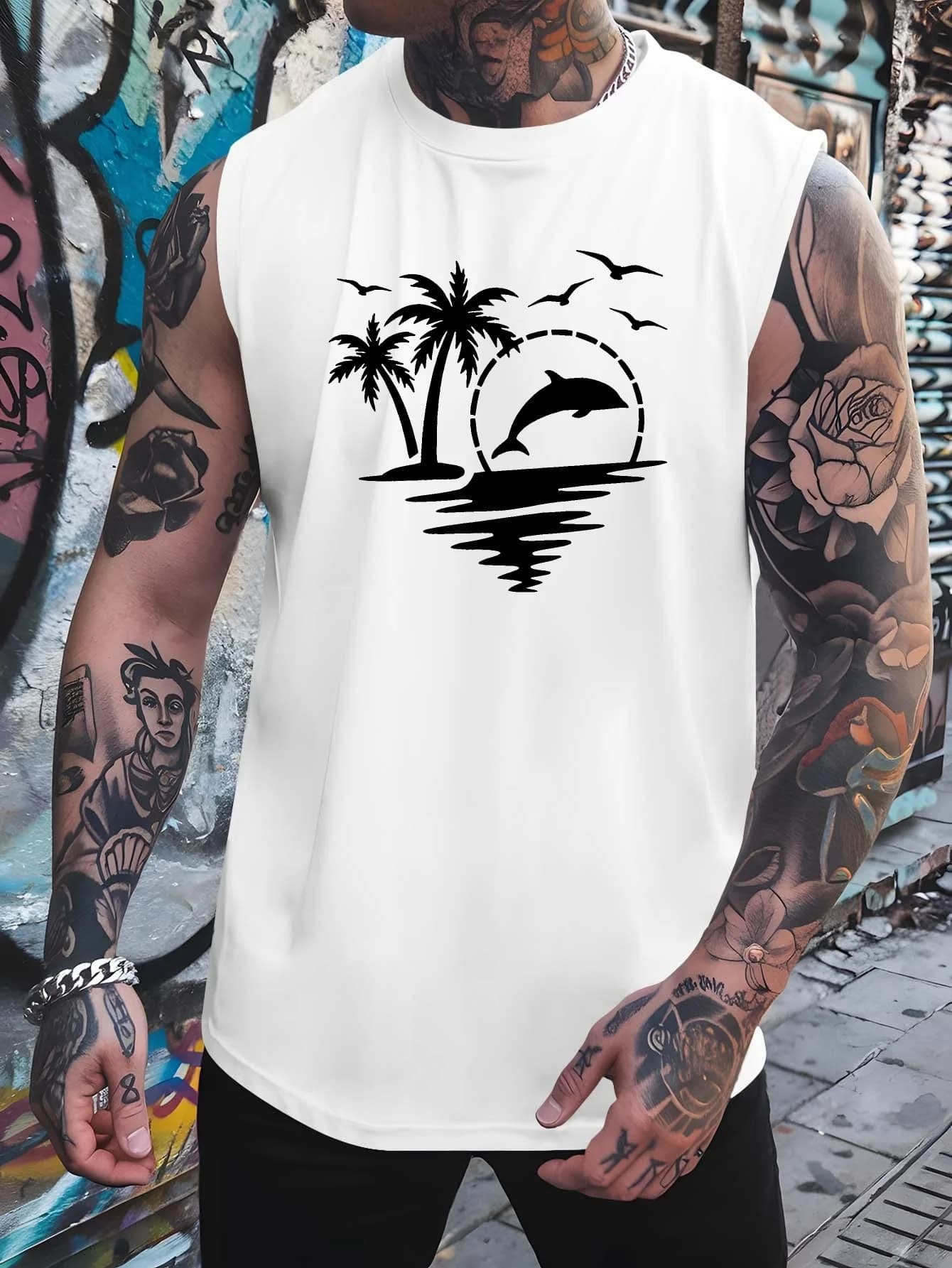 Men's large sports vest, wide fit, summer, breathable and fast drying, sleeveless shirt for fitness and basketball