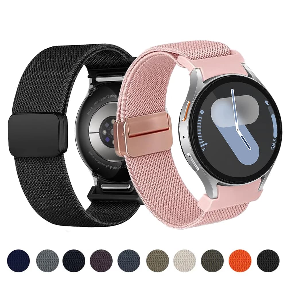 Cinturino per Samsung Galaxy Watch 7/6/5/4/classic/Pro 44mm 40mm senza spazi vuoti cinturino magnetico in Nylon sportivo correa Galaxy watch 7 cinturino