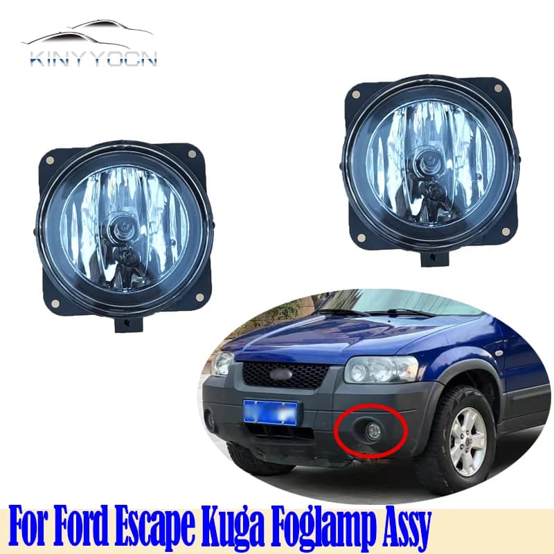 For Ford Escape Kuga 2005 06 07 Front Bumper Fog Light Foglight Fog Lamp Foglamp DRL Day Running Lamp Headlamp