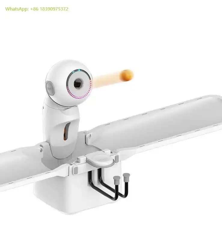 Nuovo Robot Elettrico Intelligente per Tennis da Tavolo con Rete, Macchina Intelligente per Allenamento Ping-Pong da Interno, 30-90 Palline/Min, 2-16m/s