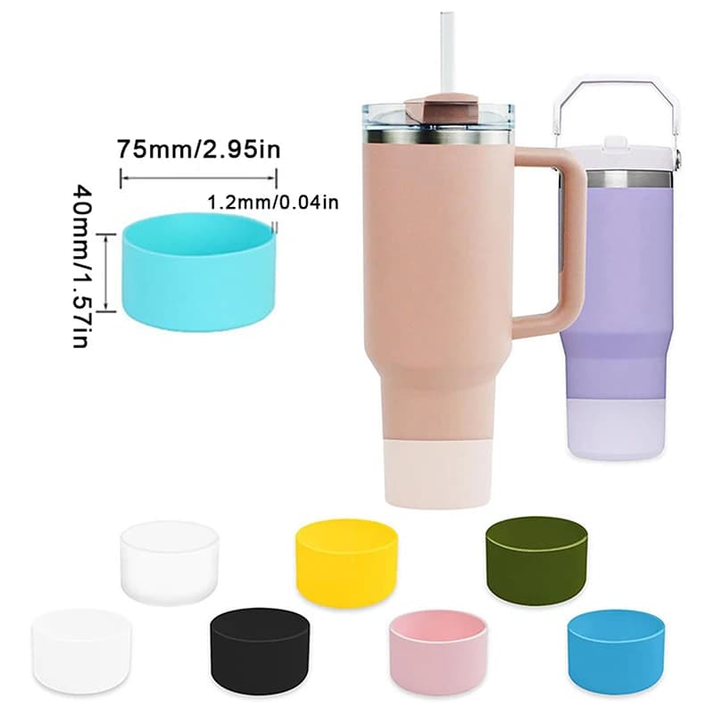 1 piece of silicone boot for water bottle Owala bottom cover anti-slip protection lower protective dishes for outdoors