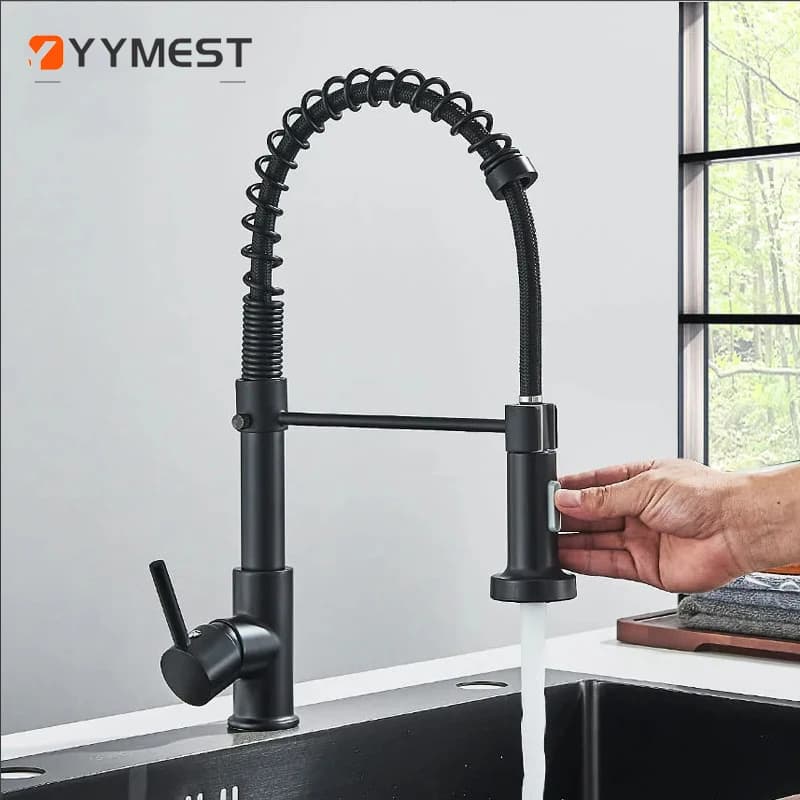 Brass Faucet Brushed Nickel Kitchen Deck Mounted Mixer Tap 360 Degree Rotation Stream Sprayer Nozzle Kitchen Sink Hot Cold Taps