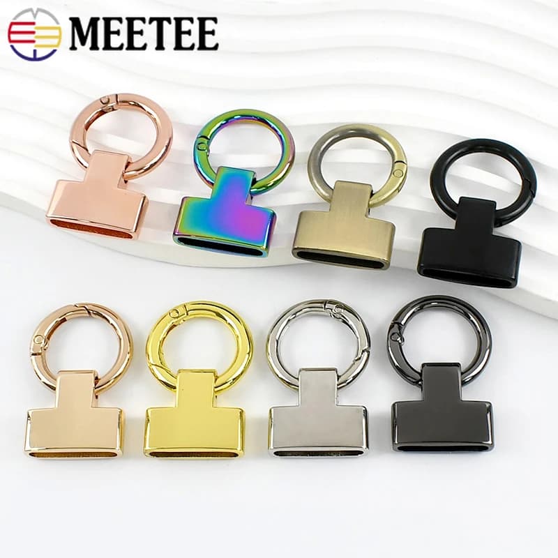 2-10 Pezzi 20/25mm Anello a Molla a O Chiusura in Metallo Connettore Fibbia Clip Laterale per Cinghia Borsa Accessori Fai da Te per Borse