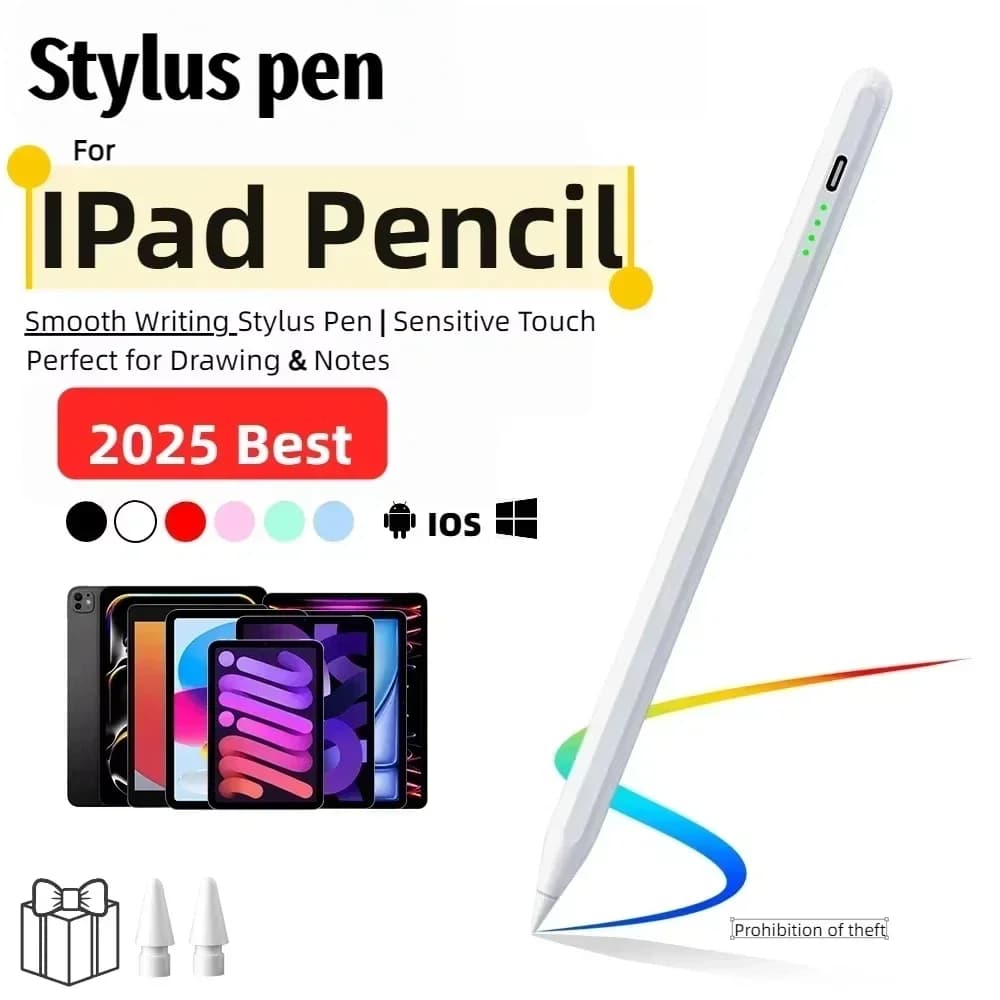 Universal Stylus Pen 1.5mm Fine Tip No Lag Palm Rejection Rechargeable For iPad Tablet Android Best For Drawing Notes 2026 NEW